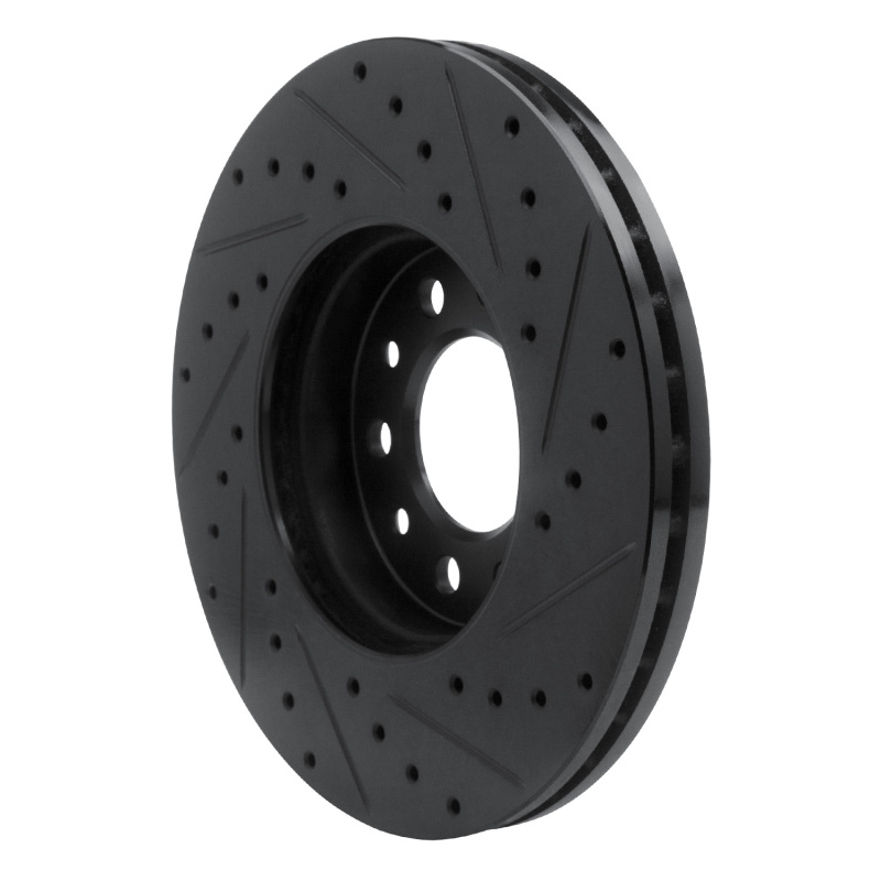 Ford Windstar Brake Rotor (1) - Front Left - R1 Concepts - Drilled & Slotted - Black - `99-`03